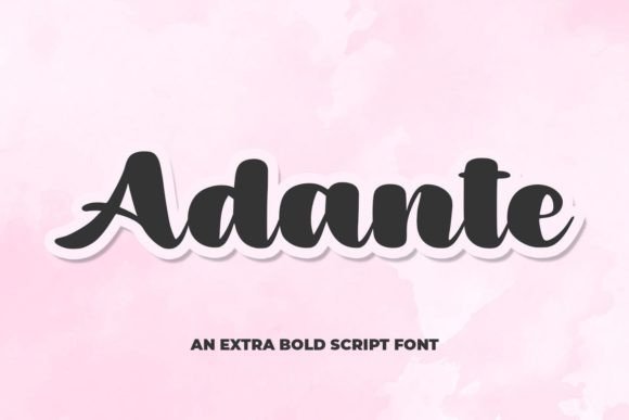 Adante: A Bold Handwritten Font for Editorial Design