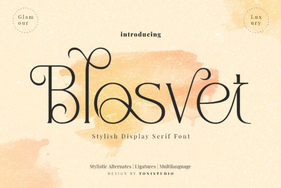 Blosvet: A Refined Serif Font for Editorial Design