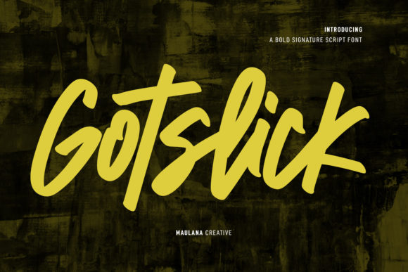 Gotslick: A Bold Script Font for Editorial Design