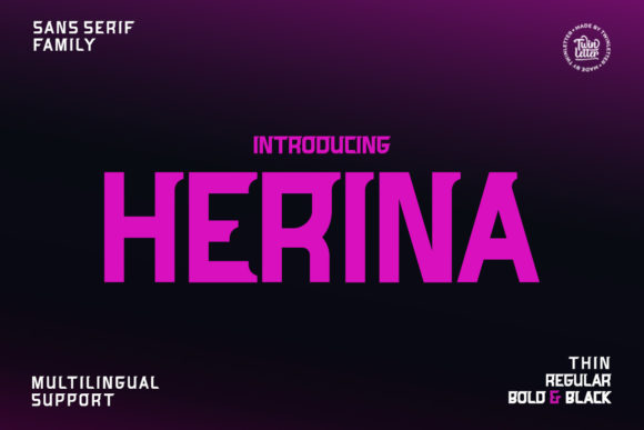 Herina: A Bold Serif Font for Branding