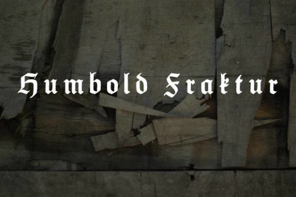 Humbold Fraktur Typeface for Makers