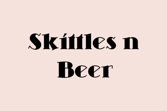 Skittles N Beer: A Playful Serif Font for Web Design