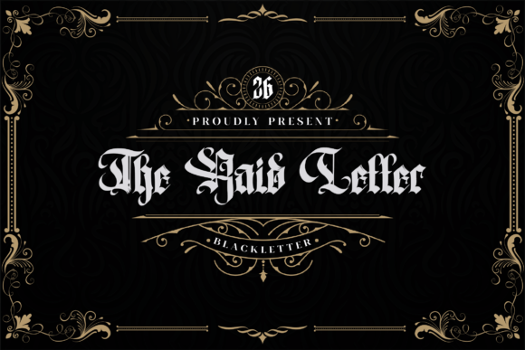 The Raid Letter: A Bold Blackletter Font for Branding
