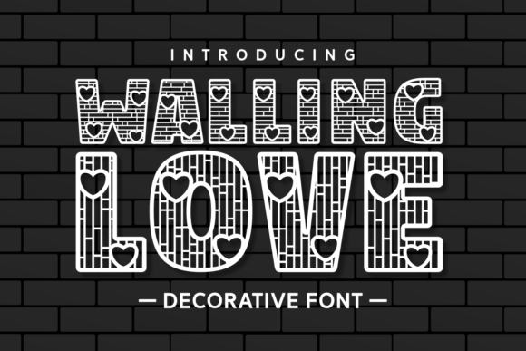 Walling Love: A Bold Decorative Font for Web Design