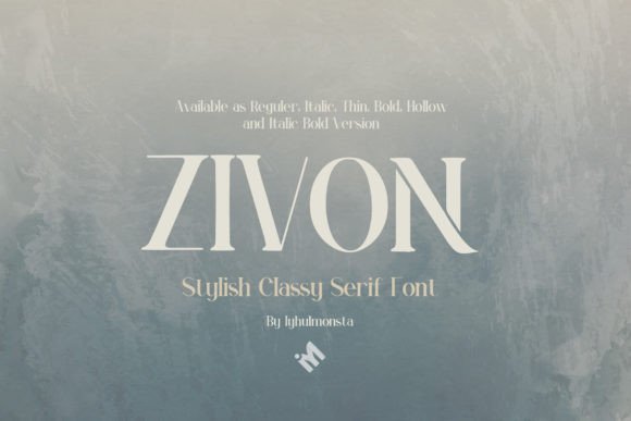 Zivon: A Classy Serif Font for Editorial Design
